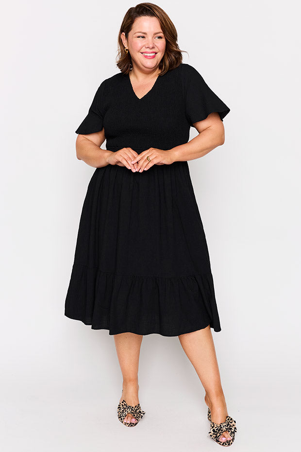 Lila Black Dress – Black midi dress
