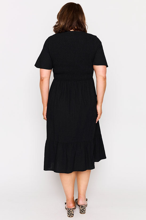 Lila Black Dress – Black midi dress