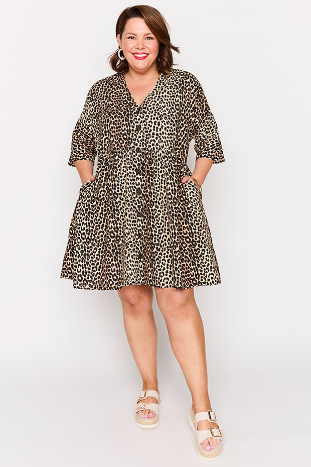 Adina Luxe Leopard Dress – Luxe Leopard knee length dress