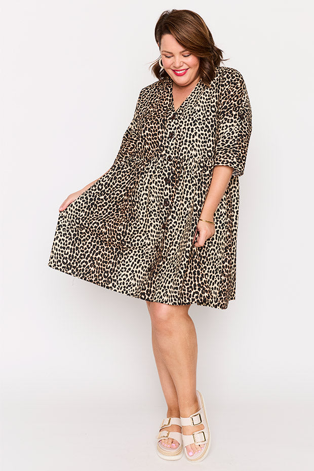 Adina Luxe Leopard Dress – Luxe Leopard knee length dress