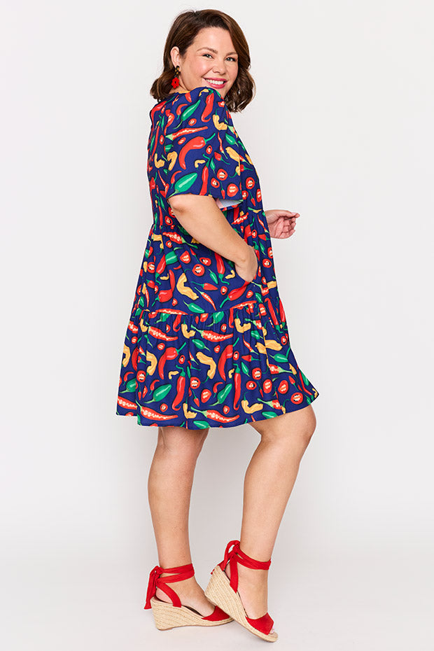 Jackson Navy Hot Chilli Dress – Navy Hot Chilli mini dress