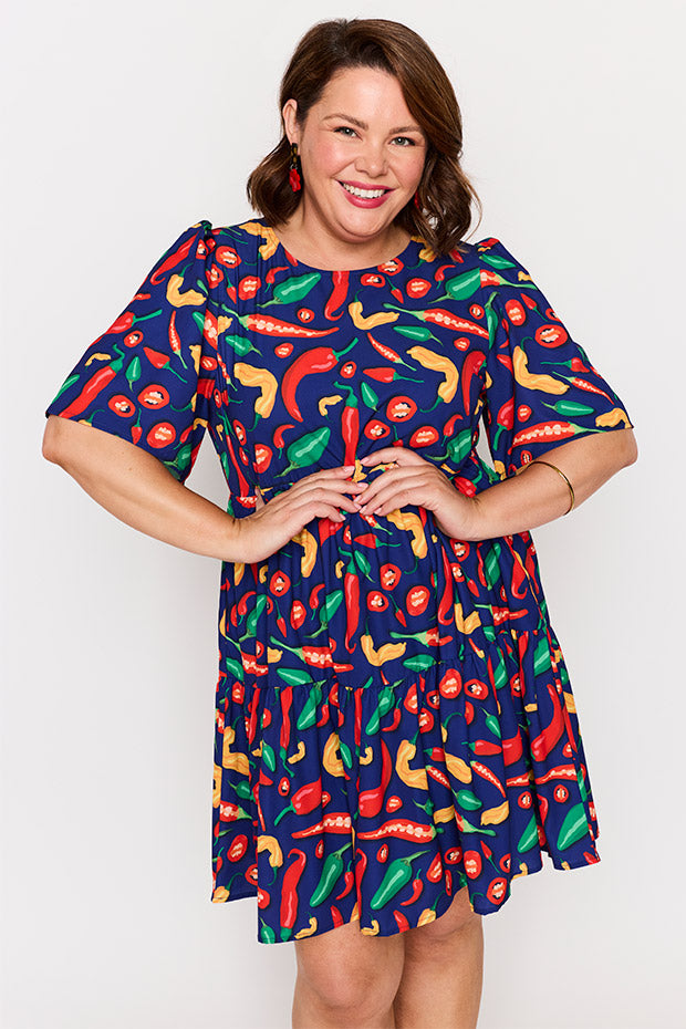 Jackson Navy Hot Chilli Dress – Navy Hot Chilli mini dress