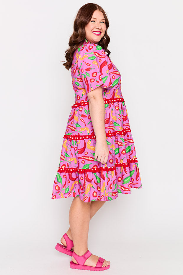Celebrate Pink Hot Chilli Dress – Pink Hot Chilli knee length dress