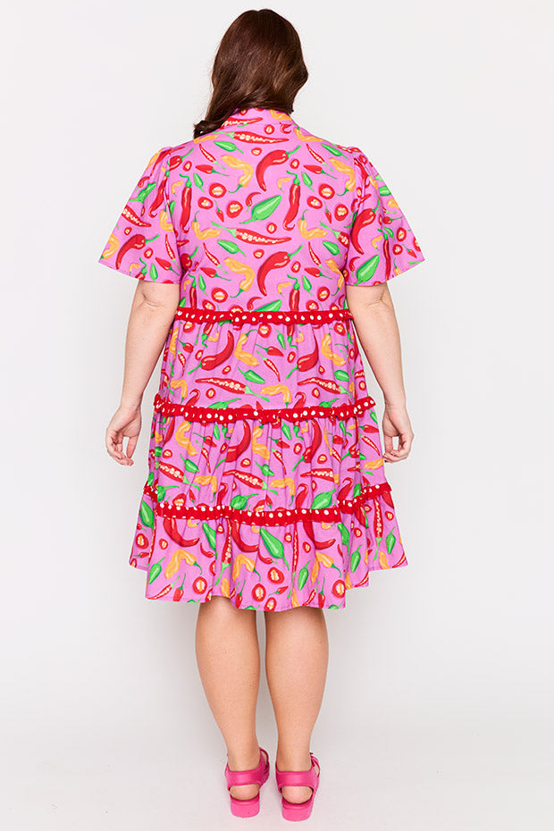 Celebrate Pink Hot Chilli Dress – Pink Hot Chilli knee length dress