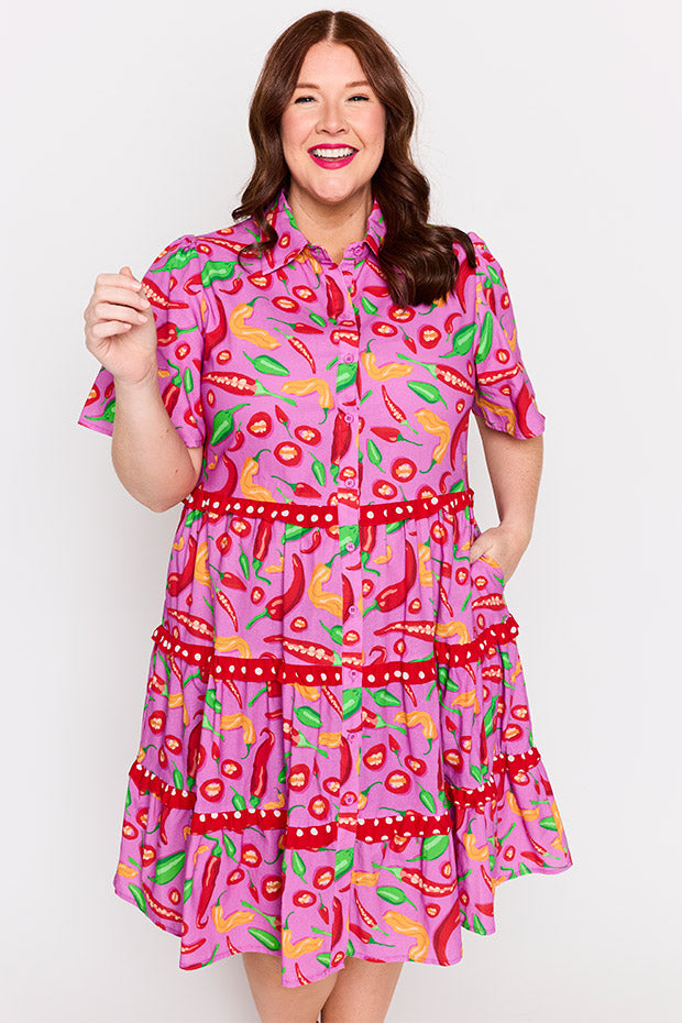 Celebrate Pink Hot Chilli Dress – Pink Hot Chilli knee length dress