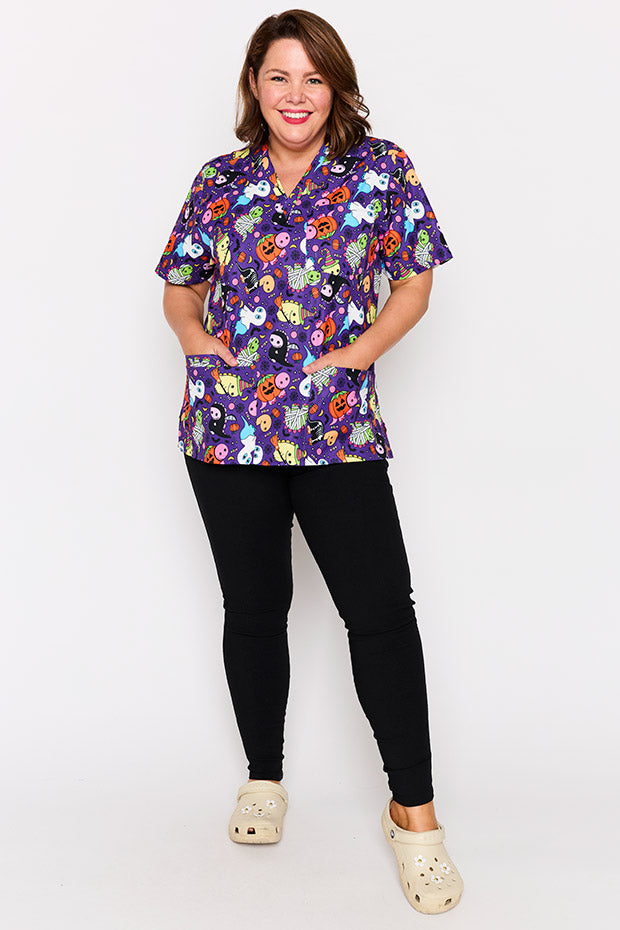 Meredith Spooky Dinos Scrub Top – Spooky Dinos top