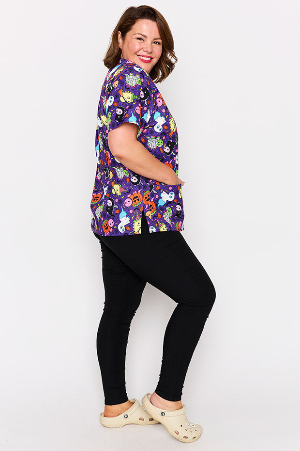 Meredith Spooky Dinos Scrub Top – Spooky Dinos top