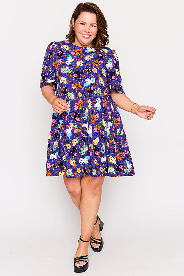 Izzie Spooky Dinos Dress – Spooky Dinos mini dress
