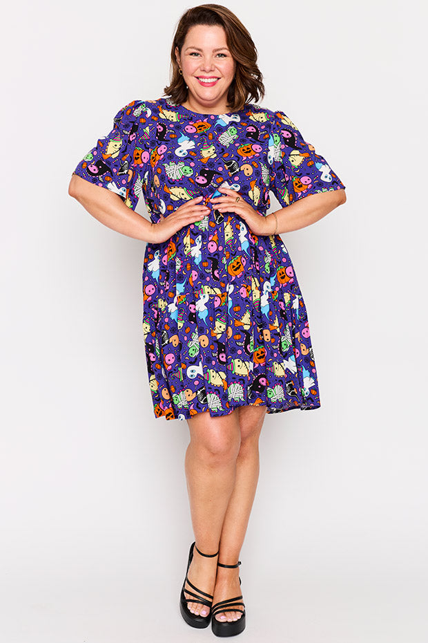 Izzie Spooky Dinos Dress – Spooky Dinos mini dress