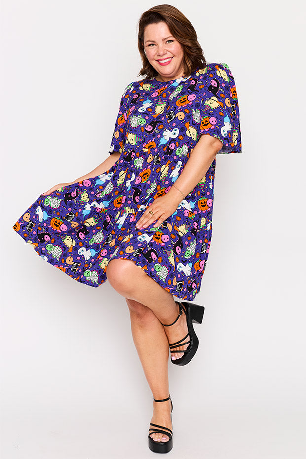 Izzie Spooky Dinos Dress – Spooky Dinos mini dress