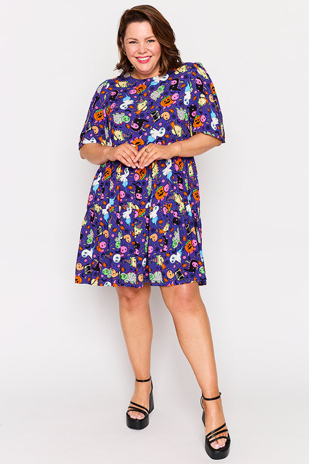 Izzie Spooky Dinos Dress – Spooky Dinos mini dress