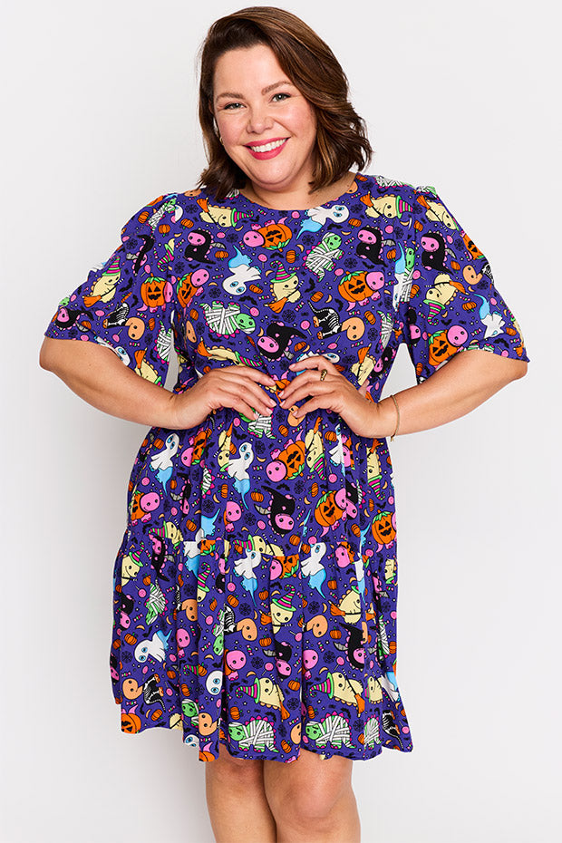 Izzie Spooky Dinos Dress – Spooky Dinos mini dress