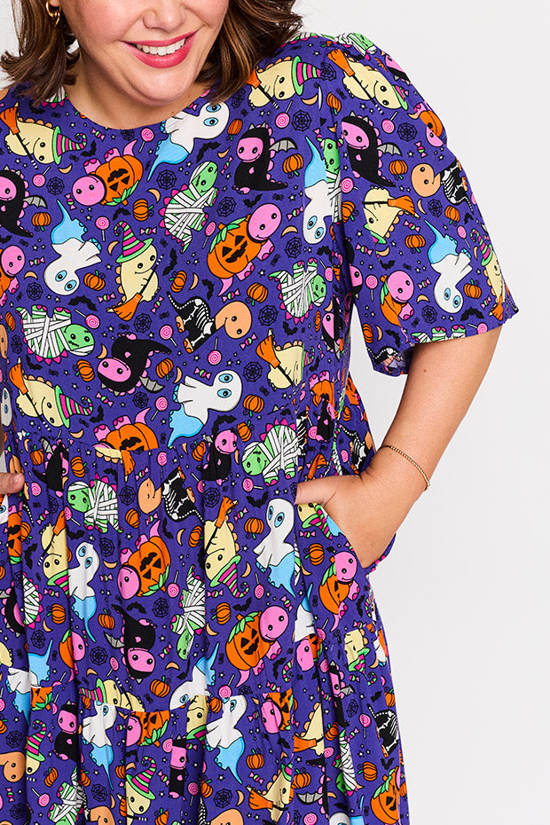 Izzie Spooky Dinos Dress – Spooky Dinos mini dress