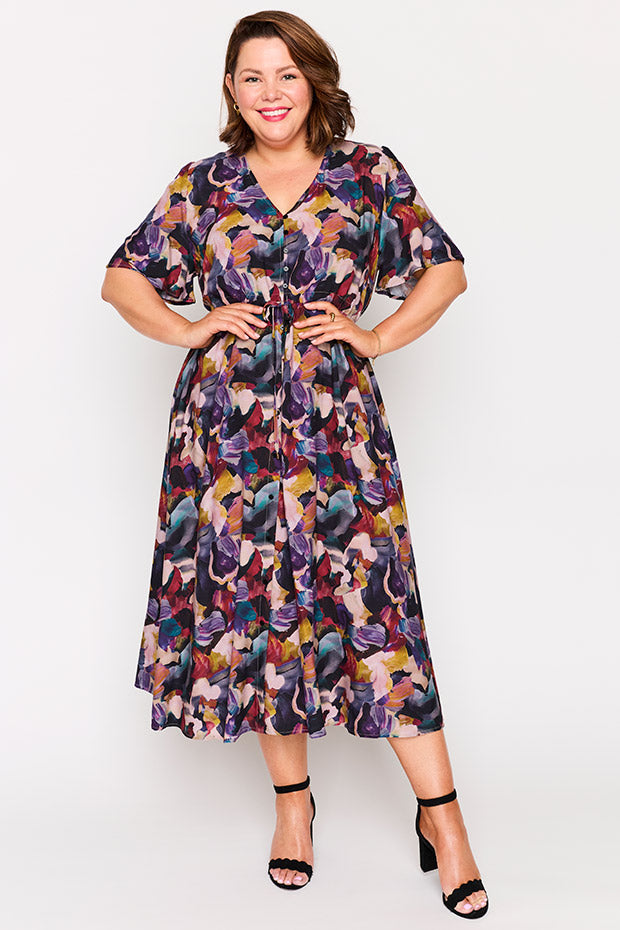 Michelle Stormy Night Dress – Stormy Night midi dress