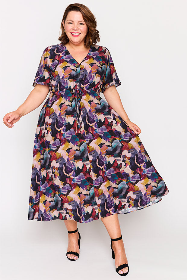 Michelle Stormy Night Dress – Stormy Night midi dress