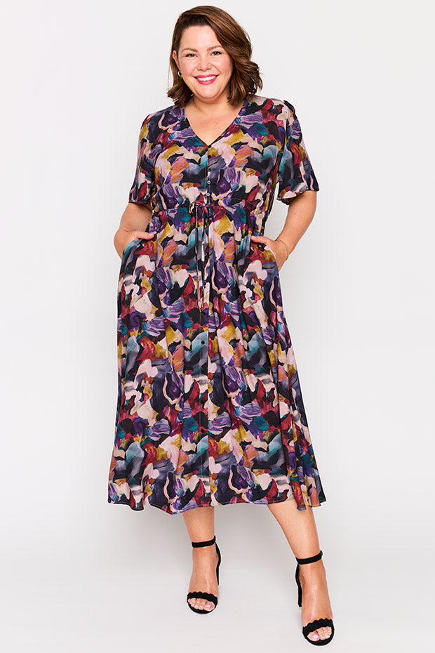 Michelle Stormy Night Dress – Stormy Night midi dress