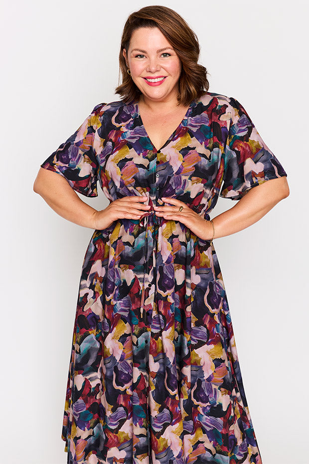 Michelle Stormy Night Dress – Stormy Night midi dress
