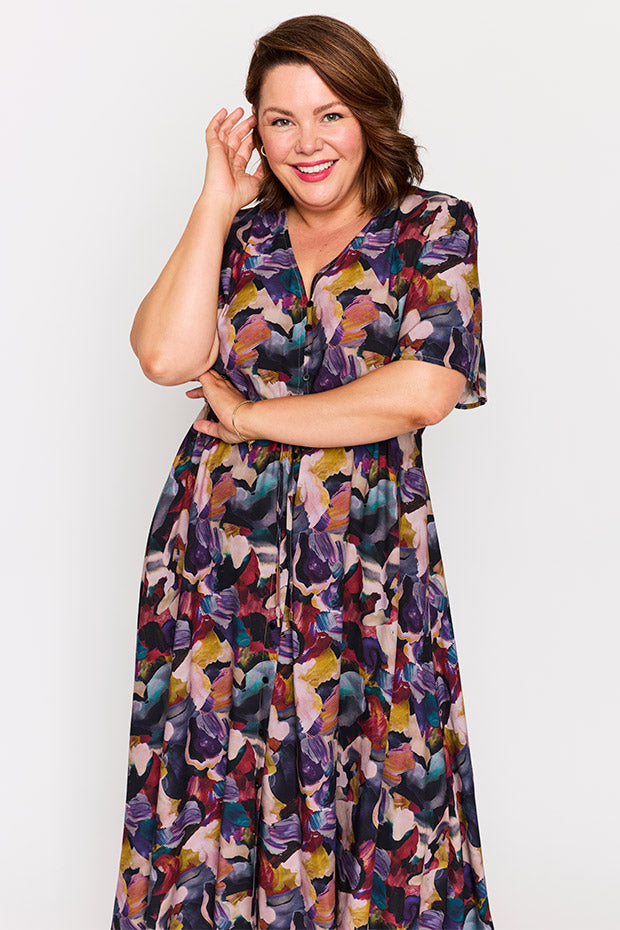 Michelle Stormy Night Dress – Stormy Night midi dress