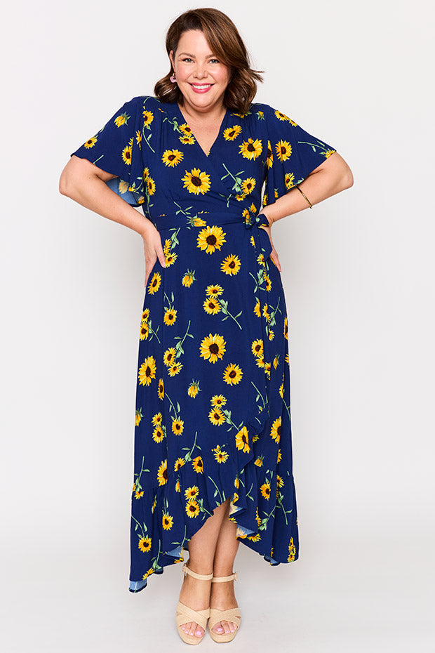Cate Sunflower Wrap Dress – Sunflower Wrap wrap dress