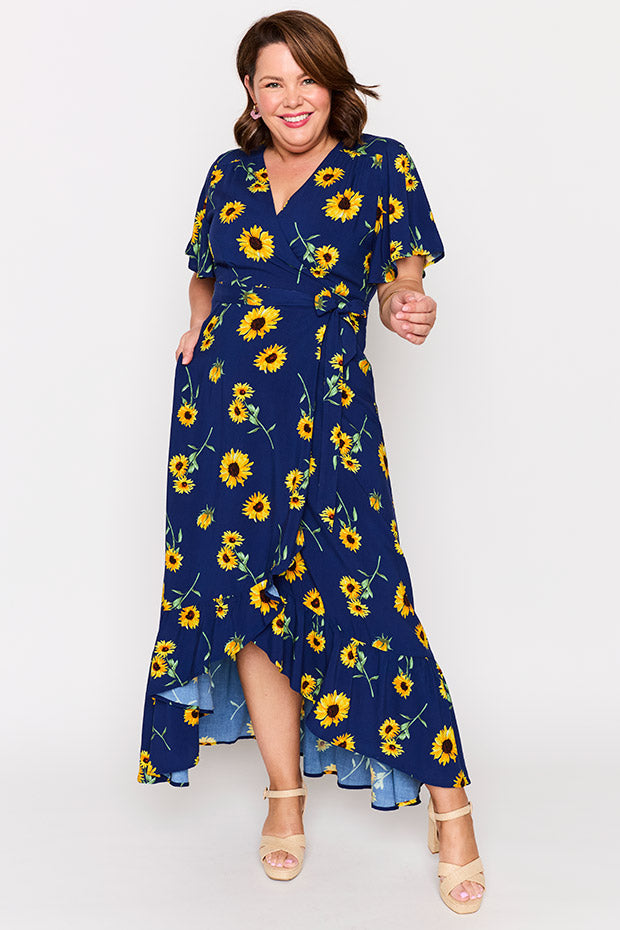 Cate Sunflower Wrap Dress – Sunflower Wrap wrap dress
