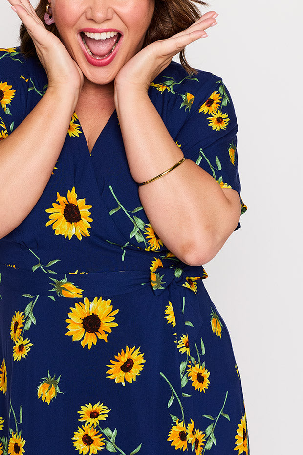 Cate Sunflower Wrap Dress – Sunflower Wrap wrap dress