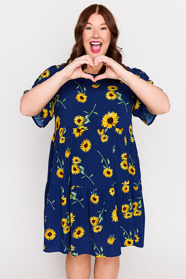 Izzie Sunflower Dress – Sunflower mini dress