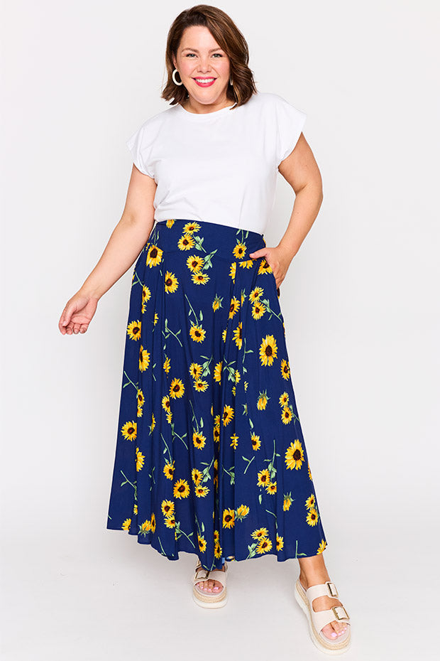 Katelyn Sunflower Skirt – Sunflower maxi skirt