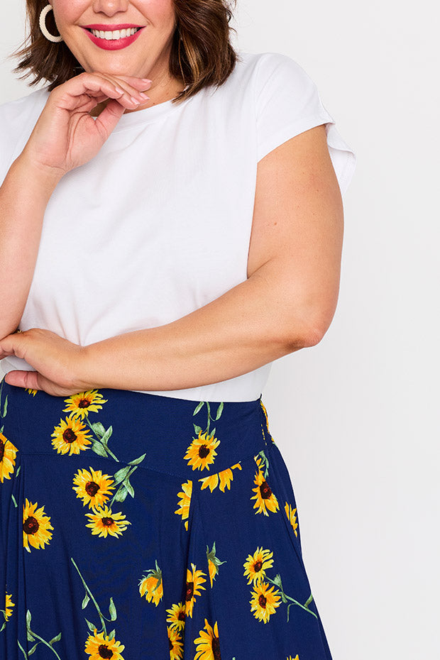 Katelyn Sunflower Skirt – Sunflower maxi skirt