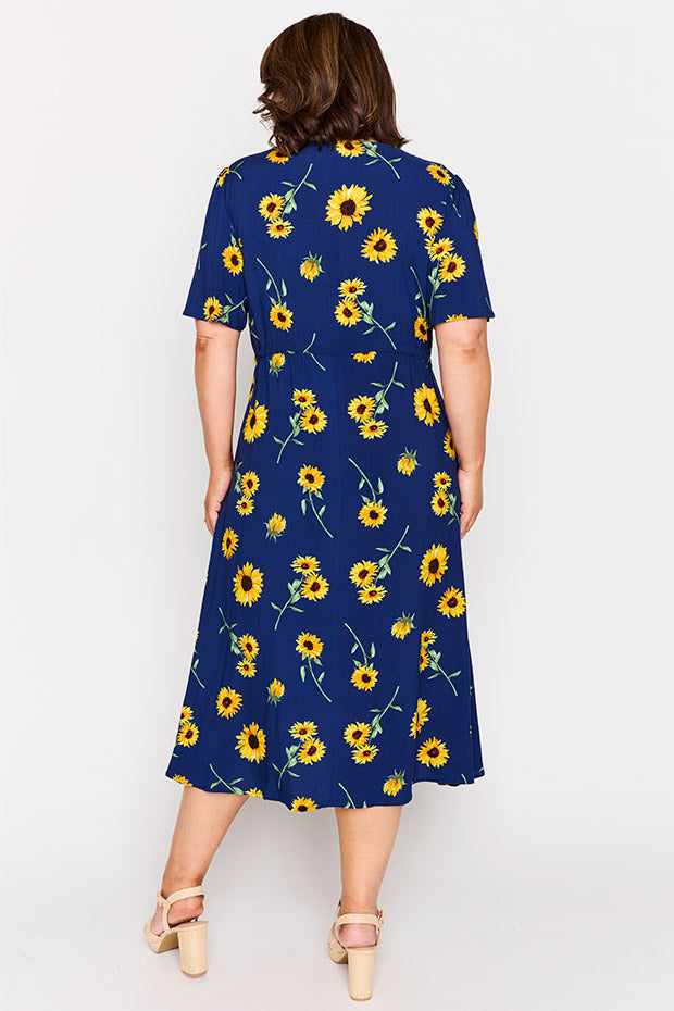 Michelle Sunflower Dress – Sunflower midi dress