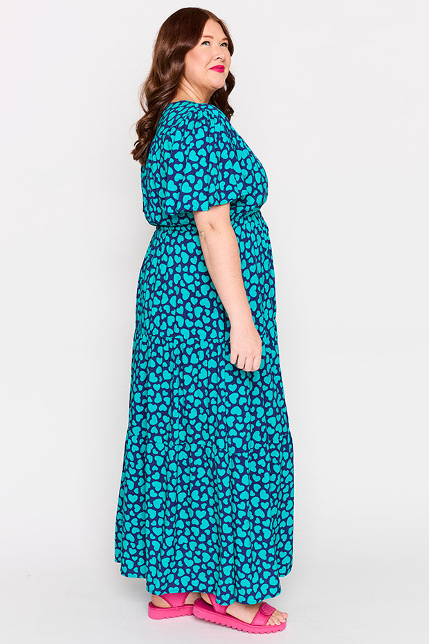 Alexia Teal Hearts Dress – Teal Hearts maxi dress