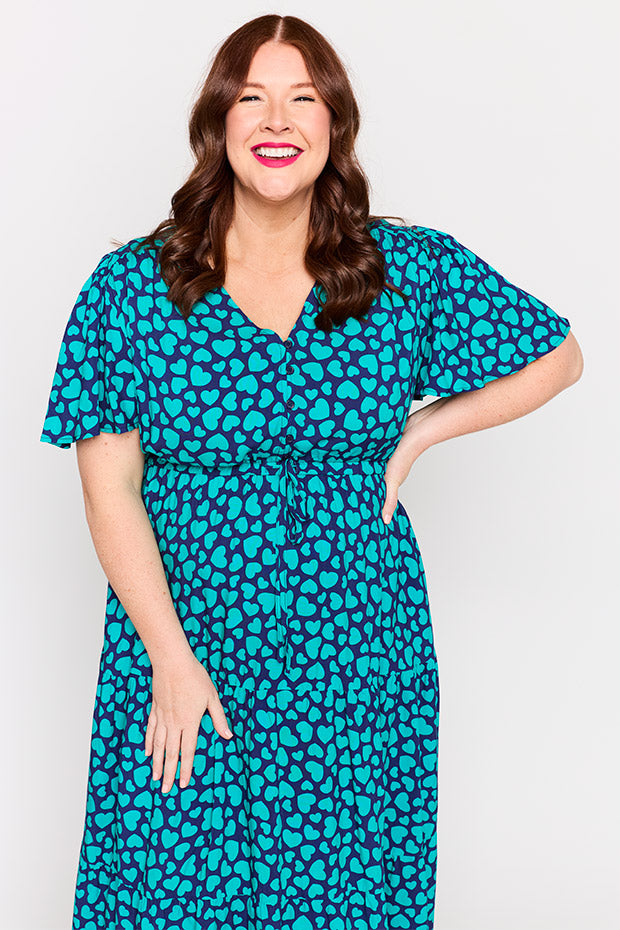 Alexia Teal Hearts Dress – Teal Hearts maxi dress