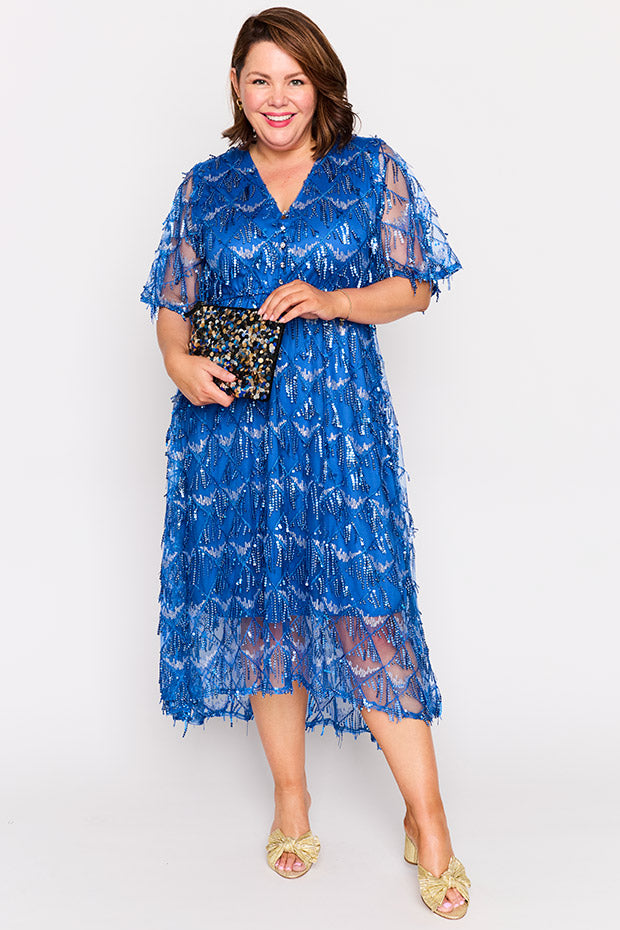 Wonderful Cobalt Party Dress – Cobalt Party midi dress
