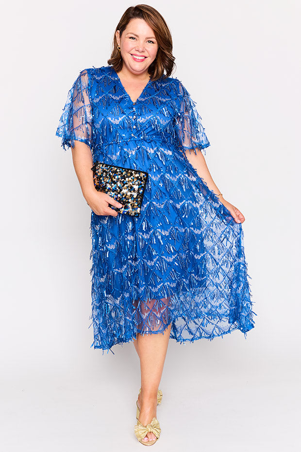 Wonderful Cobalt Party Dress – Cobalt Party midi dress