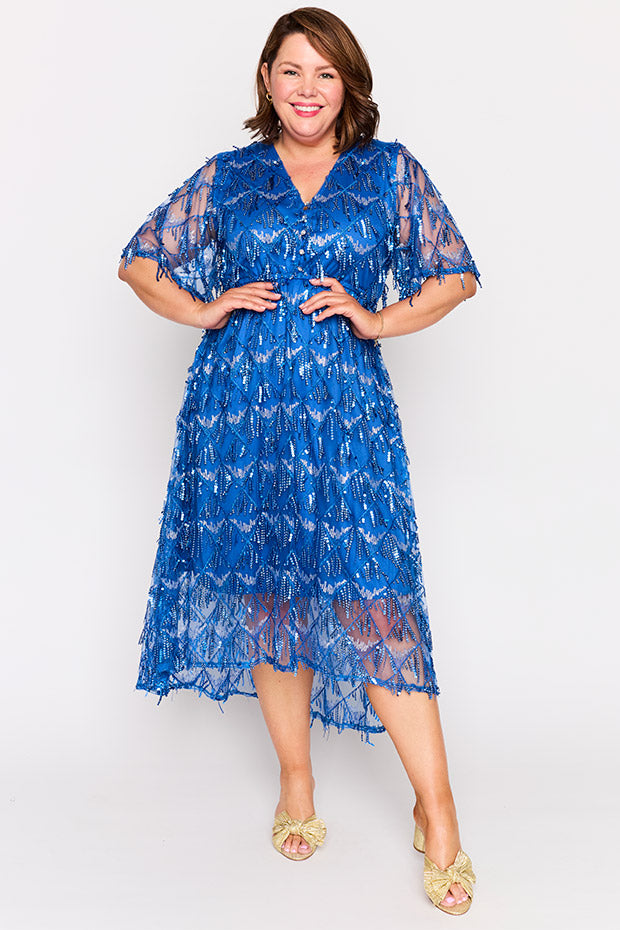 Wonderful Cobalt Party Dress – Cobalt Party midi dress