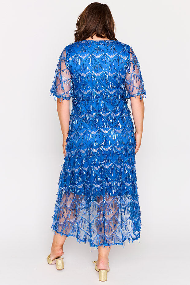 Wonderful Cobalt Party Dress – Cobalt Party midi dress