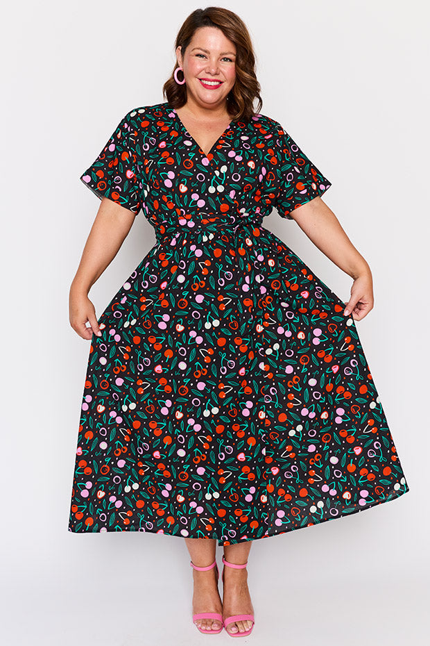 Angie Cherry Bloom Wrap Dress – Cherry Bloom Wrap wrap dress