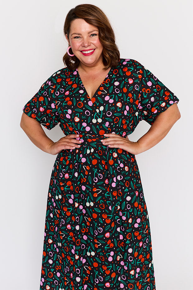 Angie Cherry Bloom Wrap Dress – Cherry Bloom Wrap wrap dress