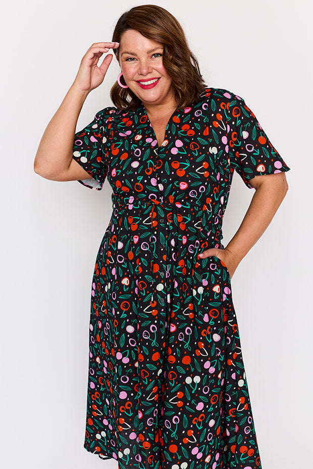 Marley Cotton Cherry Bloom Dress – Cherry Bloom midi dress