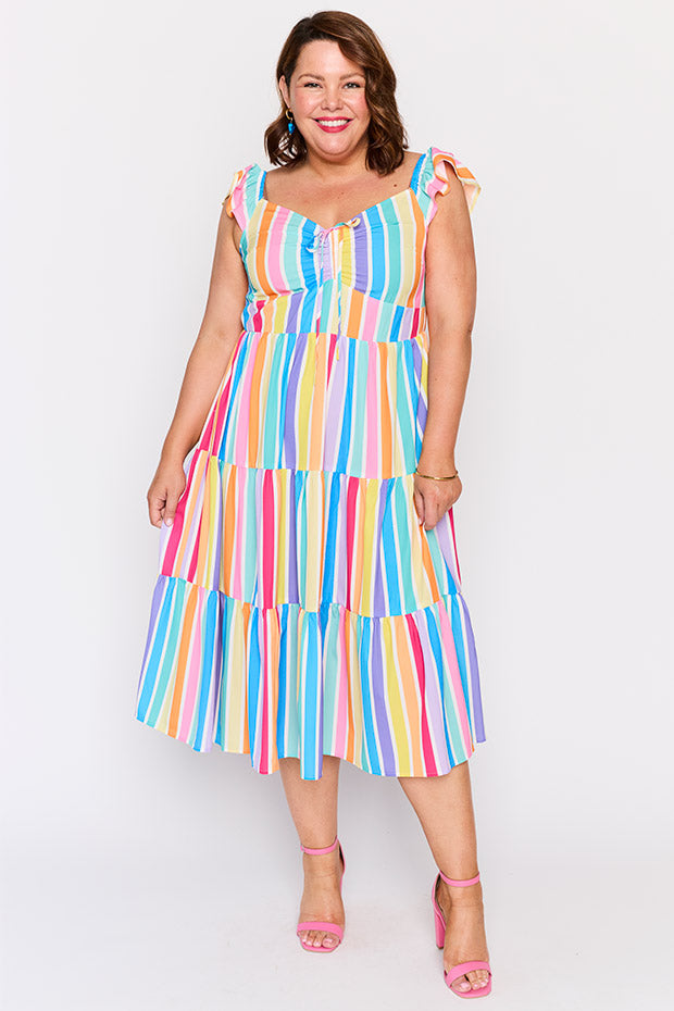 Kona LPD Candy Stripe Dress – LPD Candy Stripe midi dress