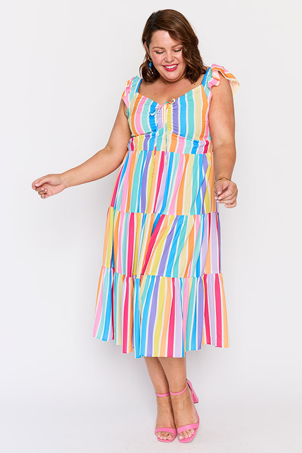 Kona LPD Candy Stripe Dress – LPD Candy Stripe midi dress