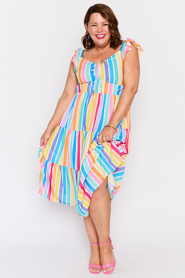 Kona LPD Candy Stripe Dress – LPD Candy Stripe midi dress