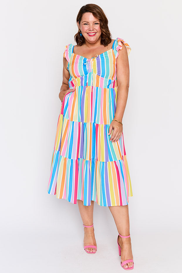 Kona LPD Candy Stripe Dress – LPD Candy Stripe midi dress