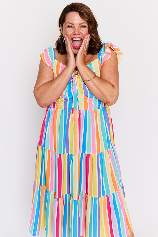 Kona LPD Candy Stripe Dress – LPD Candy Stripe midi dress
