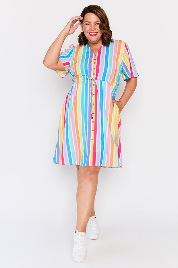 Siena LPD Candy Stripe Dress – LPD Candy Stripe knee length dress