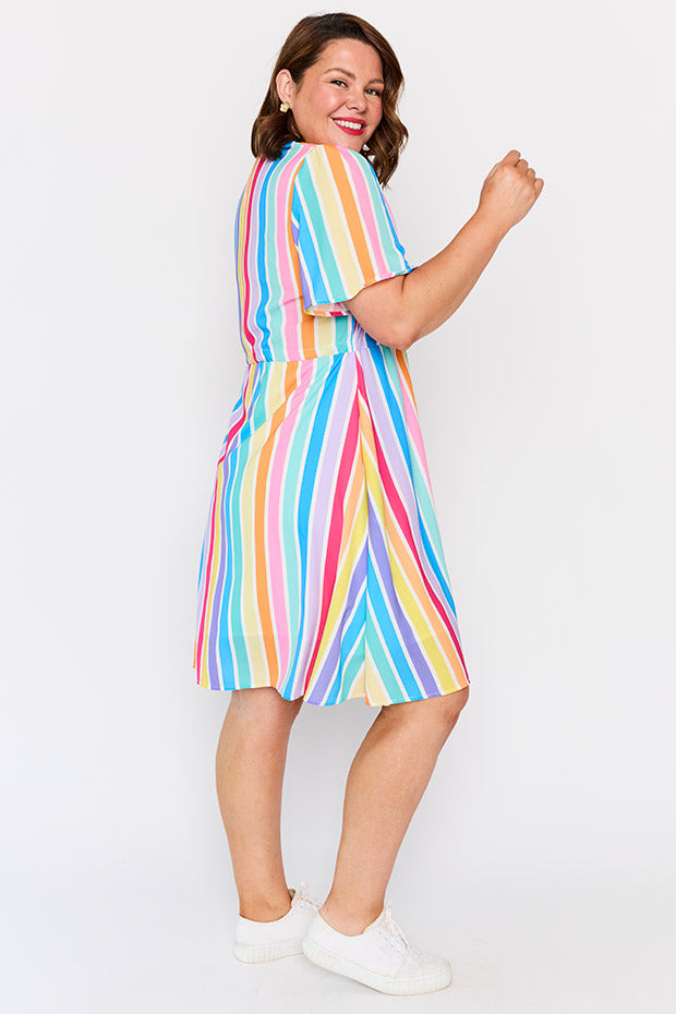 Siena LPD Candy Stripe Dress – LPD Candy Stripe knee length dress