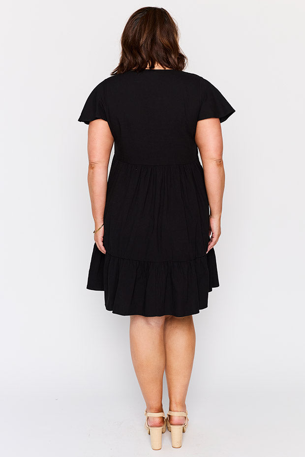 Mikey Black Dress – Black knee length dress