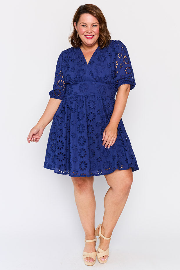 Rune Blue Dress – Blue knee length dress