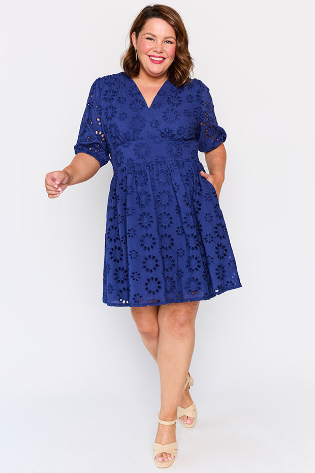 Rune Blue Dress – Blue knee length dress
