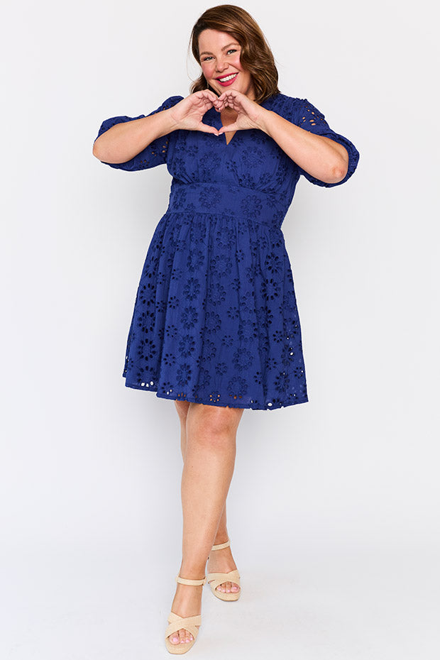 Rune Blue Dress – Blue knee length dress