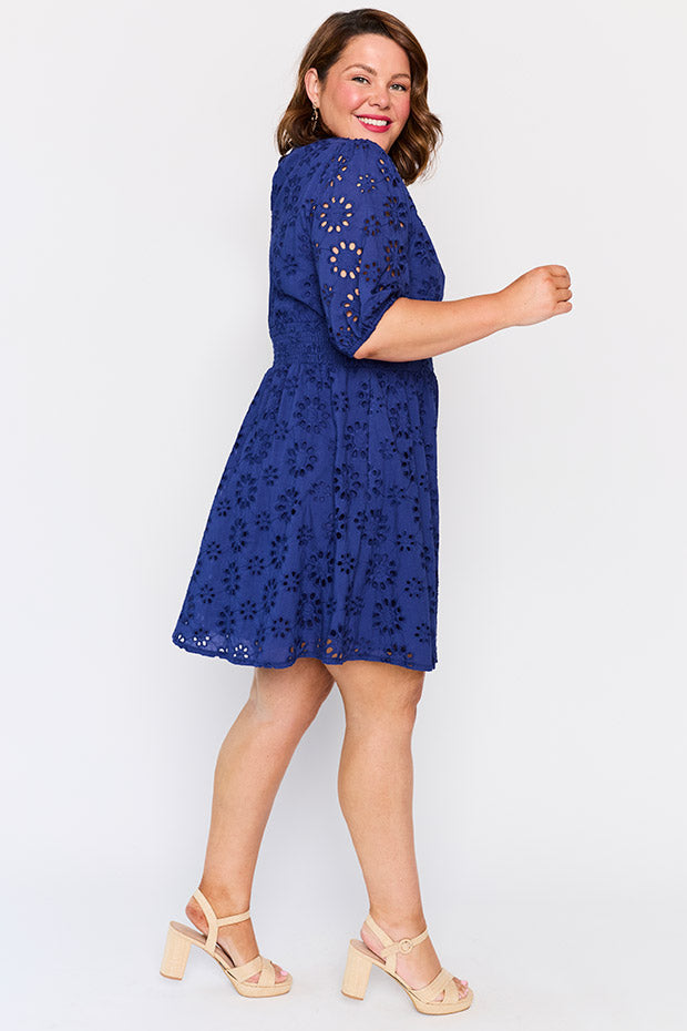 Rune Blue Dress – Blue knee length dress